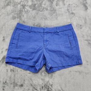 Stylus‎ Shorts Womens 8 Blue Mid Rise Chino Pockets Cotton Casual Preppy Office